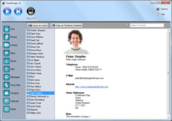 TouchCopy Contacts feature screenshot