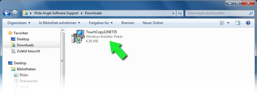 TouchCopy installer download to your PC