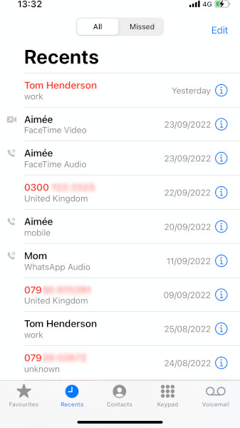 So überprüfen Sie die Anruflisten auf dem iPhone
