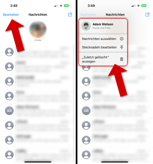 Gelöschte Nachrichten auf dem iPhone wiederfinden