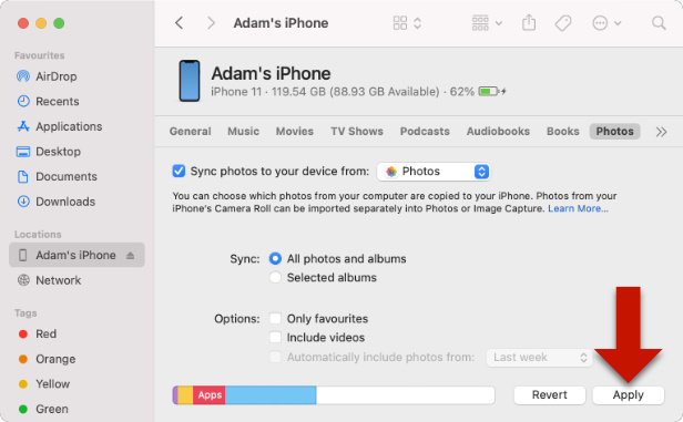 Fotos vom Mac auf das iPhone übertragen