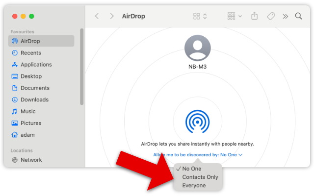 Airdrop auf dem Mac aktivieren
