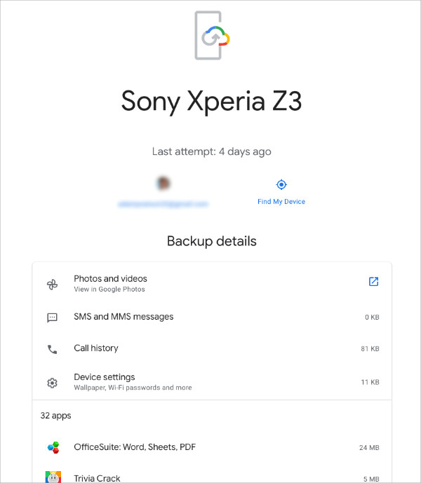 Sehen Sie sich das Google One-Backup im Web an