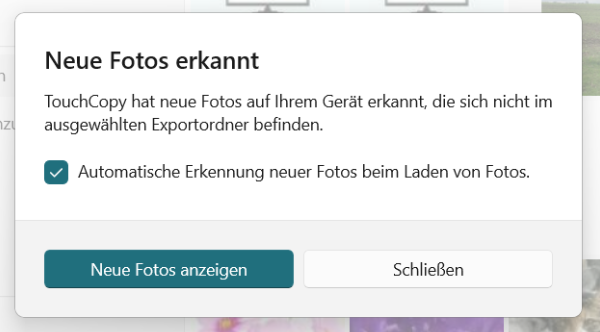 Neue Fotos erkannt