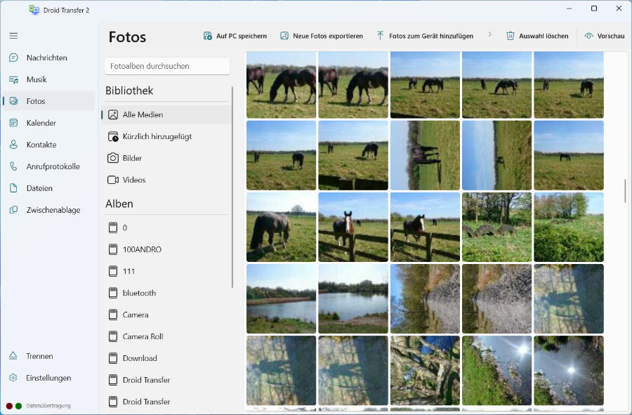 Übertragen Sie Fotos von Android auf den PC