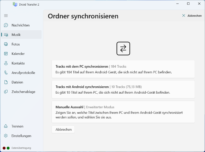 Zusammenfassung der Musiksynchronisation