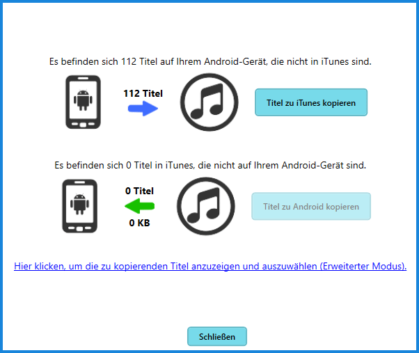 Synchronisieren Sie iTunes mit einem Android-Gerät