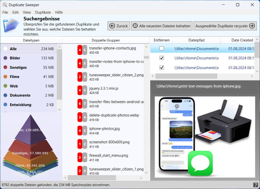 Duplicate Sweeper app