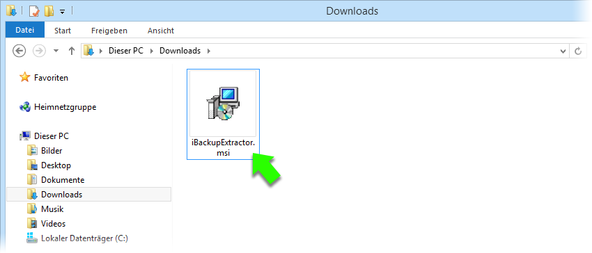 iBackup Extractor installer download to your PC