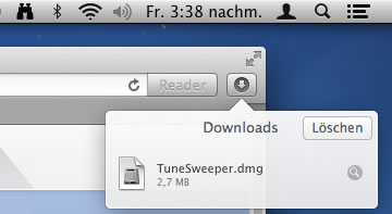 Starten Sie das Tune Sweeper-Installationsprogramm über Ihren Browser