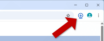 Wählen Sie im Download-Fenster des Browsers Speichern