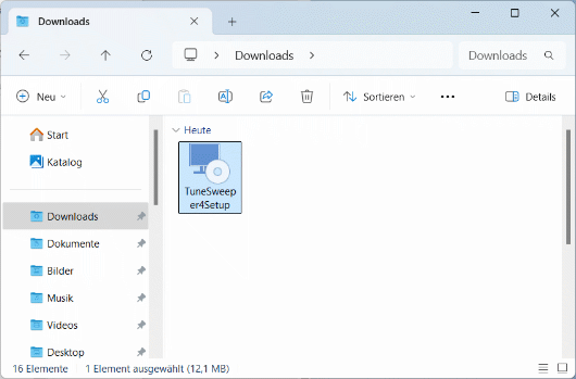 Tune Sweeper Installationsprogramm zum Herunterladen auf Ihren PC