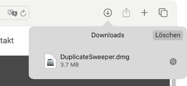 Starten Sie das Installationsprogramm von Duplicate Sweeper über Ihren Browser