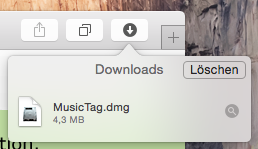 Starten Sie das Installationsprogramm von Music Tag über Ihren Browser