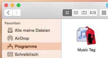 Music Tag Anwendung