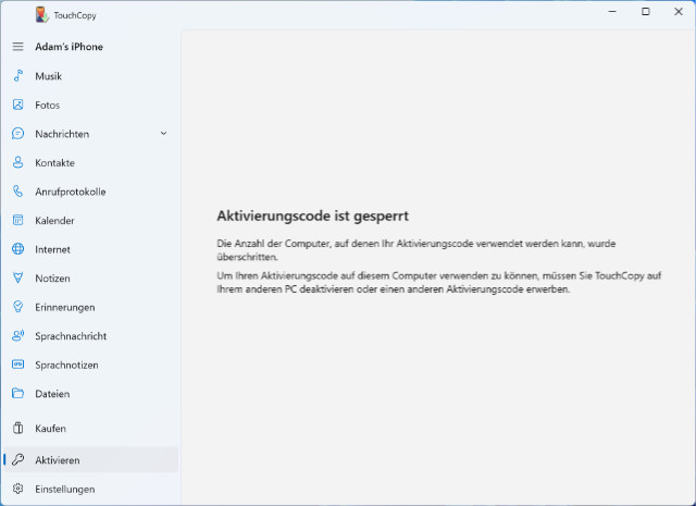 Aktivierung abgeschlossen