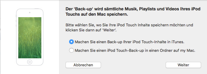 Wie Sie ein Backup Ihres iPhones, iPods oder iPads auf Ihrem Computer erstellen