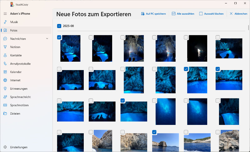 Fotos mit TouchCopy vom iPhone auf den PC exportieren