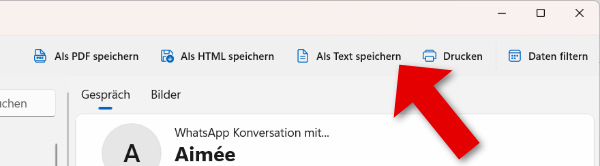 iPhone-Nachrichten als Text speichern