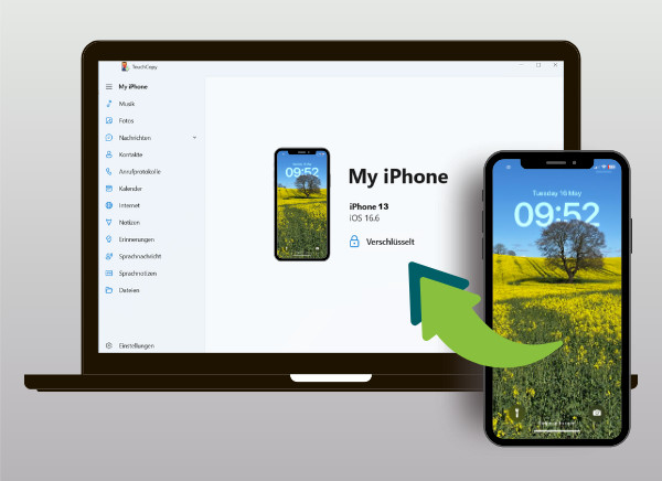 Inhalte vom iPhone mit TouchCopy auf den Computer kopieren
