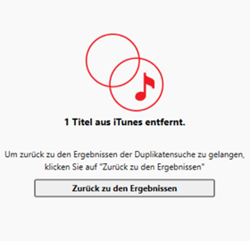 Duplikate wurden aus der iTunes-Mediathek entfernt