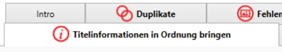 Der Titelinformationen ergänzen -Tab von Tune Sweeper